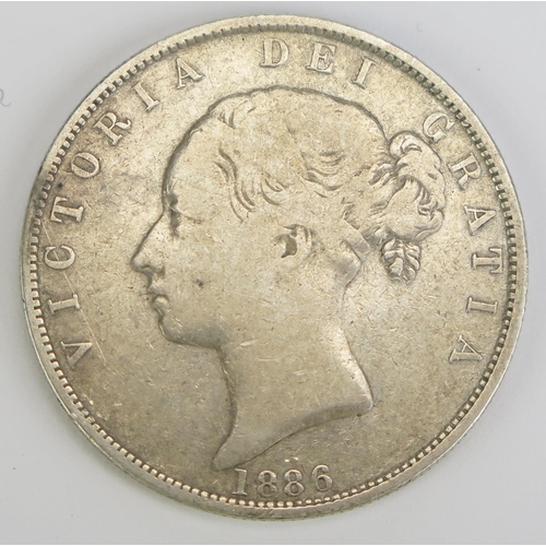 242 - A Victoria 1886 Silver Half Crown