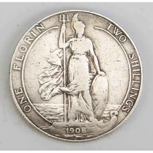 251 - An Edward VII 1908 Silver Florin