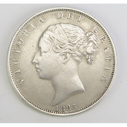 253 - A Victoria 1885 Silver Half Crown