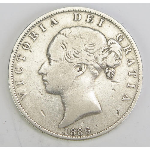 254 - A Victoria 1886 Silver Half Crown