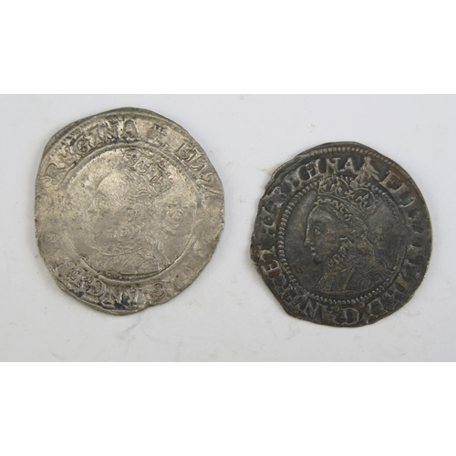 26 - Two x Elizabeth I Half-Groats mm Castle and Martlet