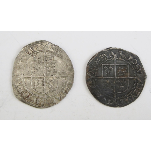 26 - Two x Elizabeth I Half-Groats mm Castle and Martlet