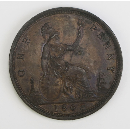 263 - A Victoria 1863 bronze Penny