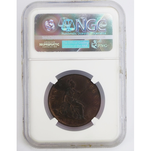 267 - A Victoria 1883 bronze Penny, NGC slabbed MS63BN