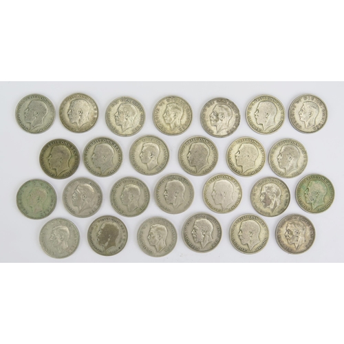 284 - A Collection of 1920-1946 Silver Florins, 287g