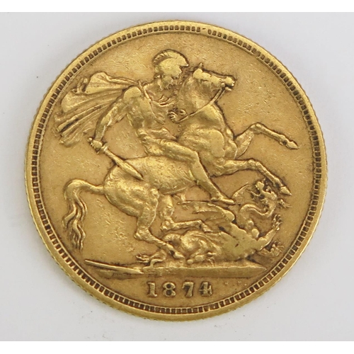 286 - A Victoria Gold Sovereign 1874 Sydney Mint