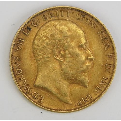 288 - An Edward VII Gold Half Sovereign 1908