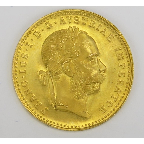 289 - An Austrian Gold One Ducat 1915 (restrike proof)