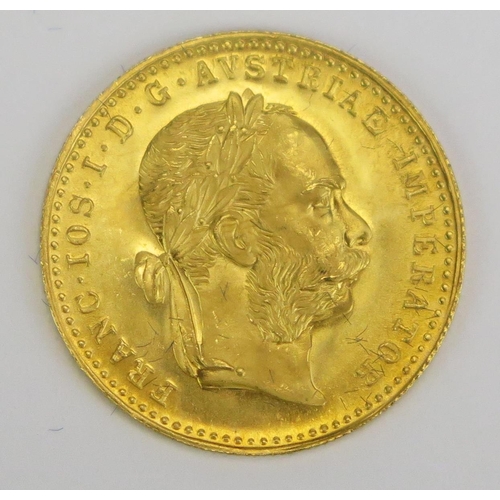 290 - An Austrian Gold One Ducat 1915 (restrike proof)