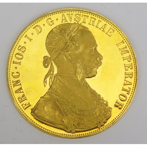 293 - An Austrian Gold Four Ducat 1915 (restrike)