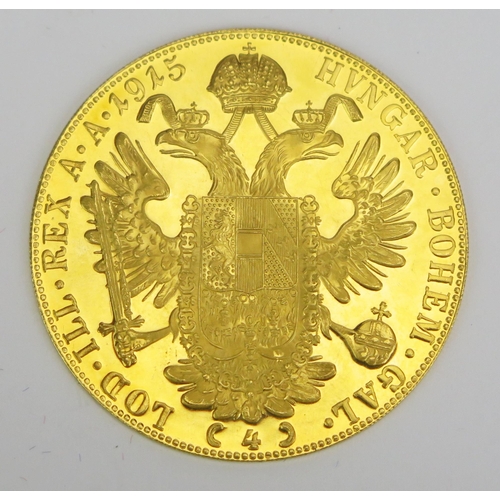 293 - An Austrian Gold Four Ducat 1915 (restrike)