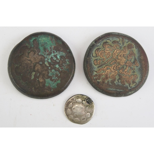 4 - Two x late Ptolemaic - approx 37mm diameter