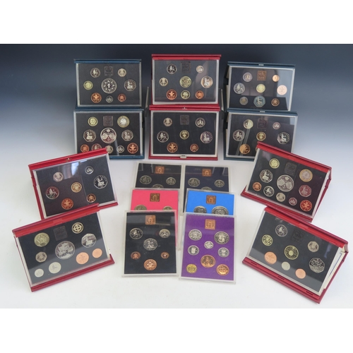 54 - A Collection of UK Proof Coin Packs including some 'Deluxe' _ 1983, 1985, 1990, 1991, 1993, 1994, 19... 