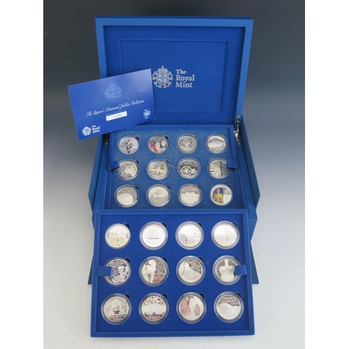 65 - An Elizabeth II Royal Mint Queen's Diamond Jubilee Collection Family Tree silver crown-size twenty-f... 