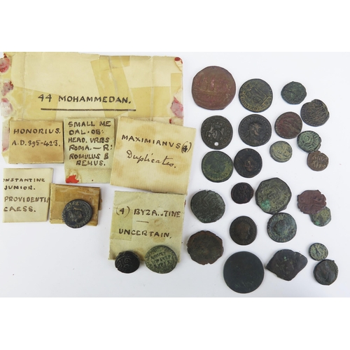 7 - Old packet of ancient coins including Maximianus, Licinius, Salonina, Constantine etc.