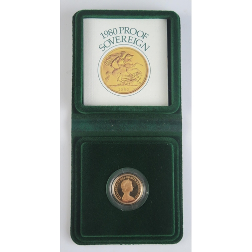 93 - An Elizabeth II Gold Sovereign 1980, cased with COA *ZERO VAT ON COMMISSION*