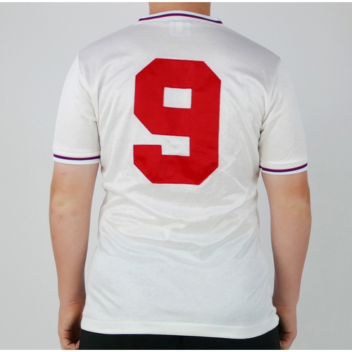 100 - An England International home shirt 1982 bears No. 9 for Trevor Francis, England  v. Northern Irelan... 