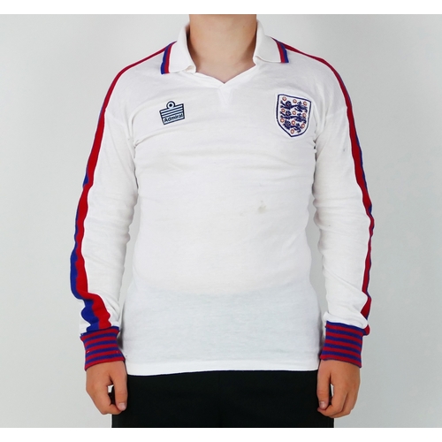 106 - A 1977 Admiral England jersey, bears the No 8 to the back, possibly Trevor's first jersey as an Engl... 