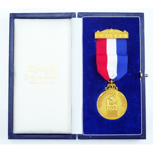 37 - A Football League 100 League Legends Medal to Trevor Francis inscribed “The Football League, 100 Lea... 