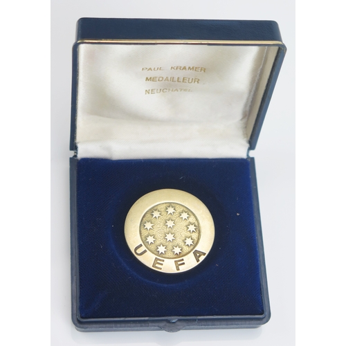 44 - A UEFA European Cup winners medal season 1979-80 in continental yellow metal, inscribed UEFA, COUP D... 