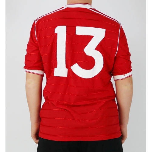 46 - A Nottingham Forest 1985-86 home shirt bears No. 13 to the back with Skol logo.
*SOLD WITH A LETTER ... 