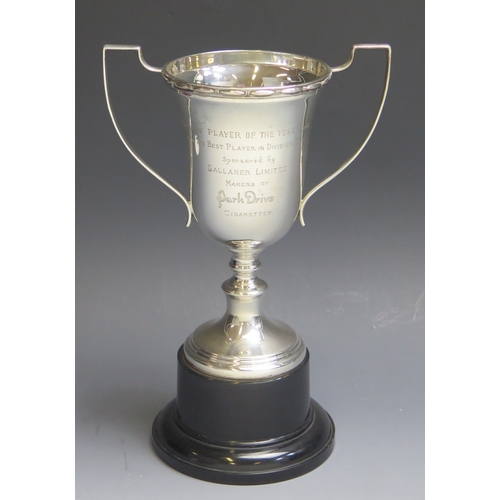 5 - A silver twin-handled presentation cup, inscribed “Managers’ Player of The Year Award” for The Best ... 