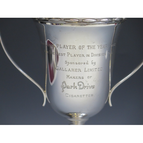 5 - A silver twin-handled presentation cup, inscribed “Managers’ Player of The Year Award” for The Best ... 