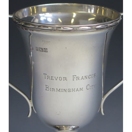 5 - A silver twin-handled presentation cup, inscribed “Managers’ Player of The Year Award” for The Best ... 