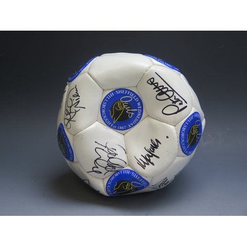 50 - A signed Sheffield Wednesday Club football, 1993-94 season, signatures includes Des Walker, Nigel Wo... 