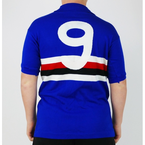 52 - Sampdoria Football Club 1985-86 title winning season home shirt, bears the No. 9 for Trevor Francis,... 