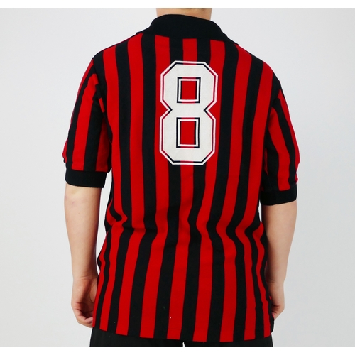 56 - An A C Milan 1984-85 season home shirt, Possibly Play worn and bears No. 8 for Ray Wilkins who made ... 