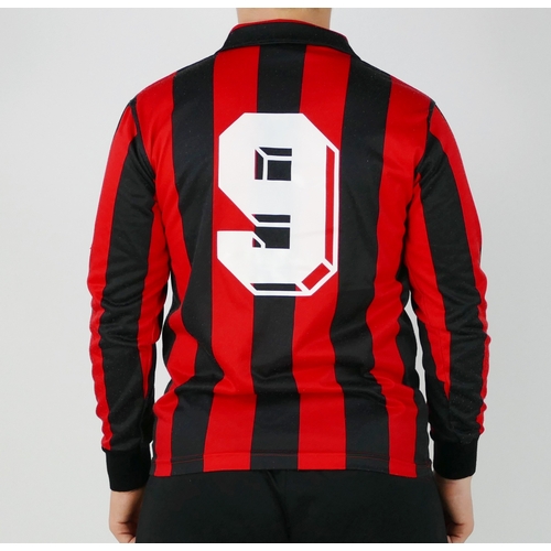 57 - An A C Milan 1989-90 season Possibly match worn shirt bears No. 9 to the back for Marco Van Basten, ... 