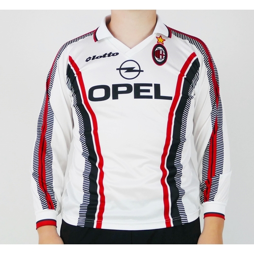 58 - A C Milan 1997-98 season, Possibly Match Worn away shirt, bears No. 3 to the back for Paolo Maldini,... 