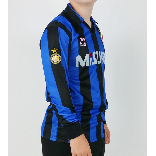 61 - An Inter Milan 1989-90 home shirt un-numbered.
*SOLD WITH A LETTER OF CONFIRMATION STATING THE ABOVE... 