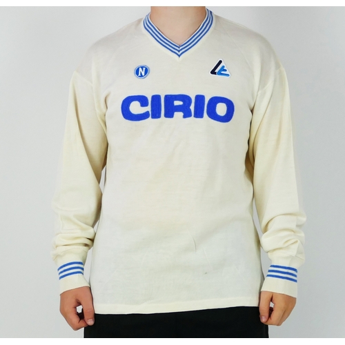 66 - A Diego Maradona Napoli Football Club 1984-85 season away shirt, bears No. 10 to the back, his first... 