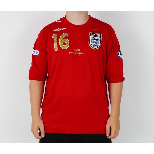 67 - A Charity match shirt, England v. England Legends, played 23rd May 2006. Bears No. 16 to the back fo... 