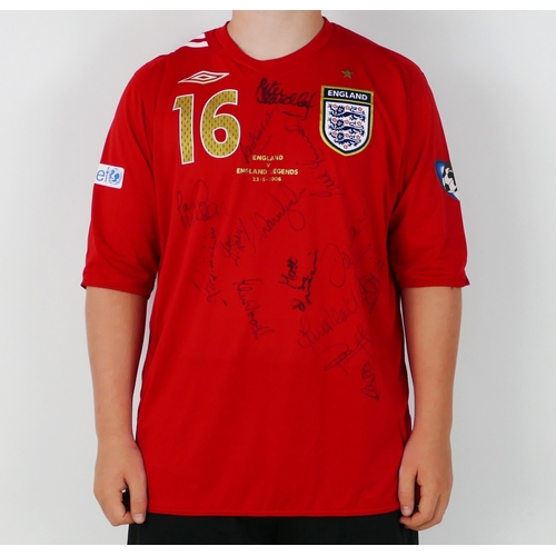 67A - A Charity match shirt, England v. England Legends, played 23rd May 2006. Bears No. 16 to the back fo... 