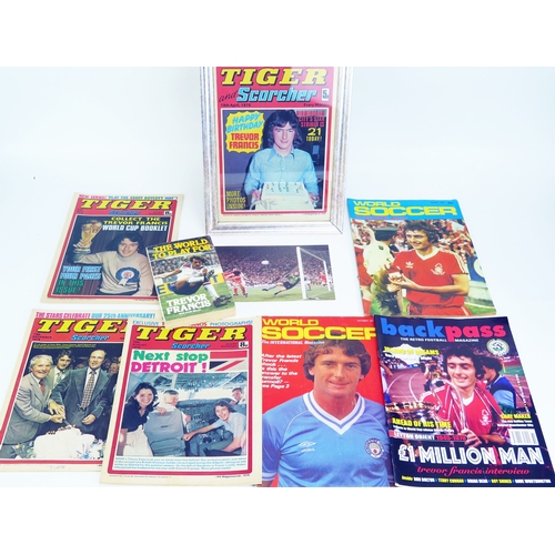 74 - A Tiger and Scorcher comic 19th April 1975 issue celebrating Trevor Francis’s 21st birthday, 28.5 x ... 