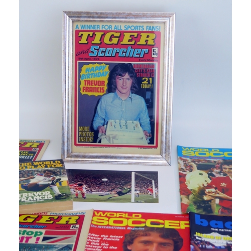 74 - A Tiger and Scorcher comic 19th April 1975 issue celebrating Trevor Francis’s 21st birthday, 28.5 x ... 