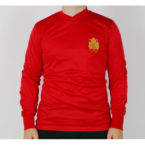 80 - A Spain International home shirt 1980 season bears No. 2 to the back for Santiago Urquiaga. The matc... 