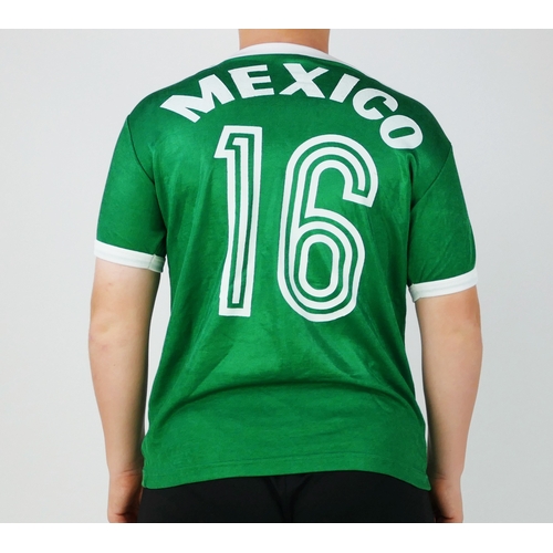 83 - A Mexico international shirt 1985, bears No. 16 for Munoz Remolina Carlos, friendly international on... 