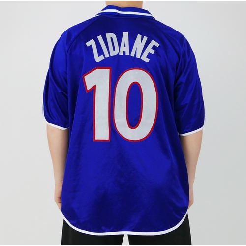 88 - A France International shirt 2000–2002 bears the No. 10 for Zinedine Zidane, possibly match worn. Fr... 