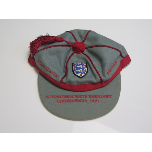 95 - An England youth cap for The UEFA International Youth Tournament. Czechoslovakia. 1971 where England... 