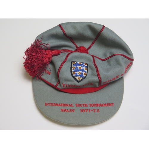 96 - An England youth cap for the UEFA International Youth Tournament. Spain 1971-72 where England beat W... 