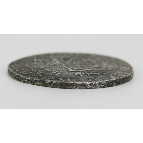 120 - A Rare Philip V 8 Reales 1732 'F' Mexico Mint Silver Coin, 26.3g _ The First Milled Dollar of Mexico... 