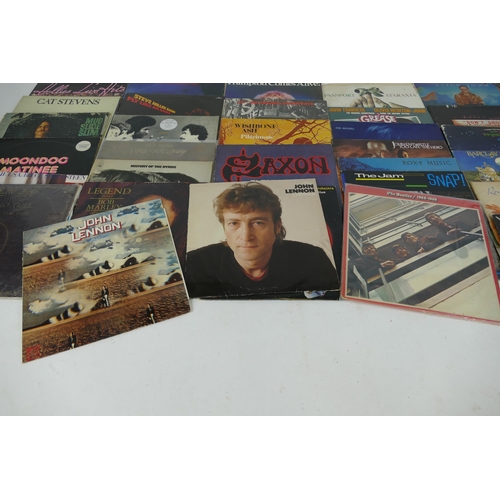 2089 - A Selection of LP Records including The Beatles White Album top opening cover, early pressing, John ... 