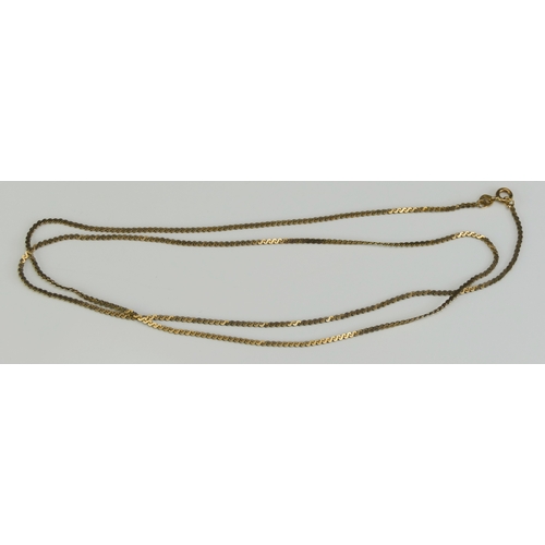 11 - A 9ct Gold Necklace, 71cm (28