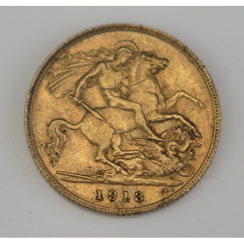 460 - A George V 1913 Gold Half Sovereign