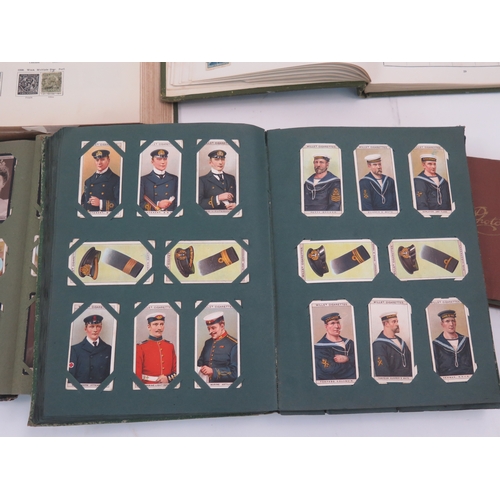 480 - Two Albums of Stamps, and three albums of cigarette cards