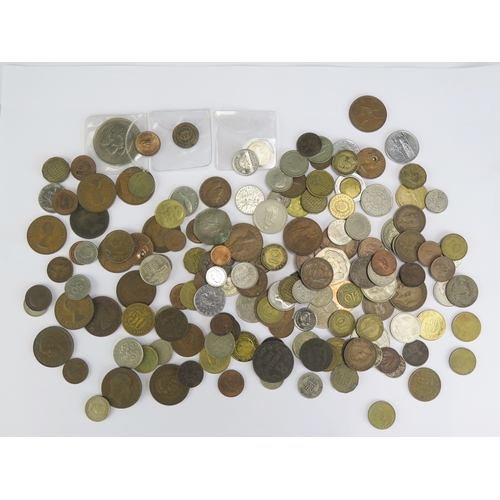 490 - A collection of 20th century British, continental, American and world coins.